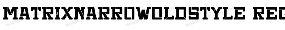 MatrixNarrowOldstyle Regular字体转换